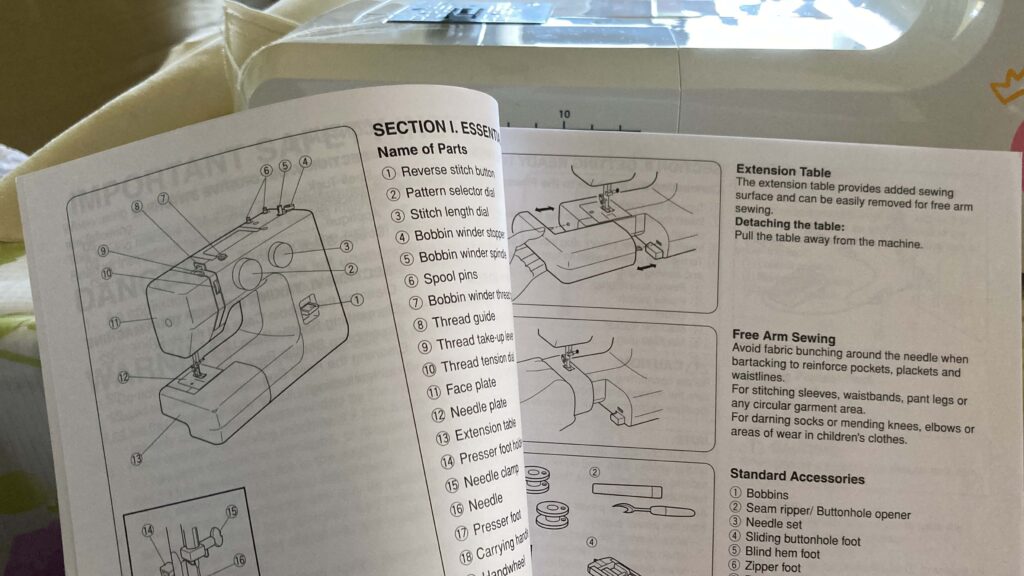 sewing machine instructions